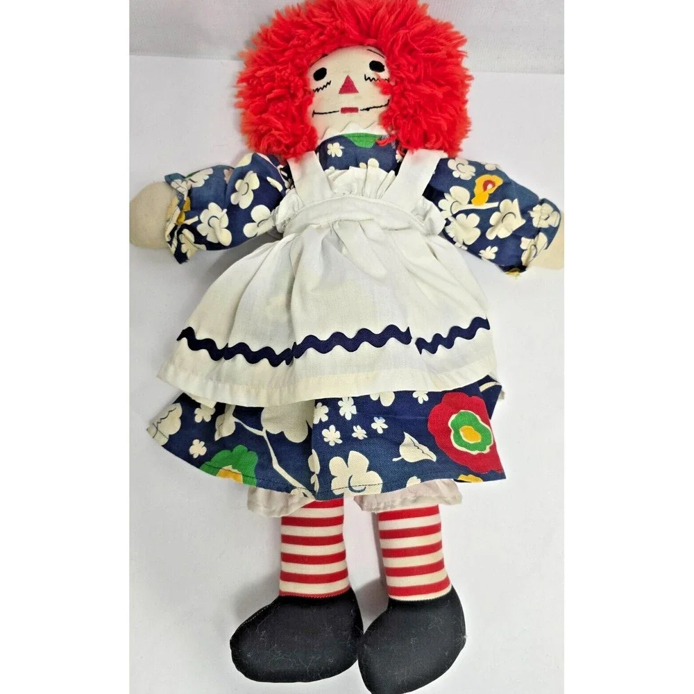 Vintage Raggedy Ann Doll Handmade Cloth 20